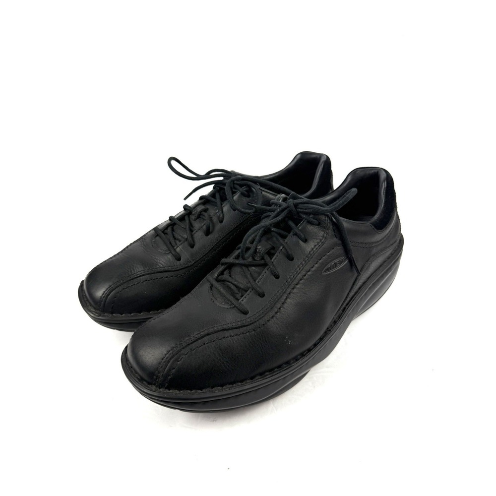 MBT Ajabu Shoes Mens US 9-9.5 Black Leather Oxford Comfort Rocker EU 43